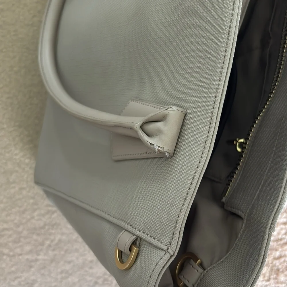 Dagne Dover Gray Signature Laptop Work Tote